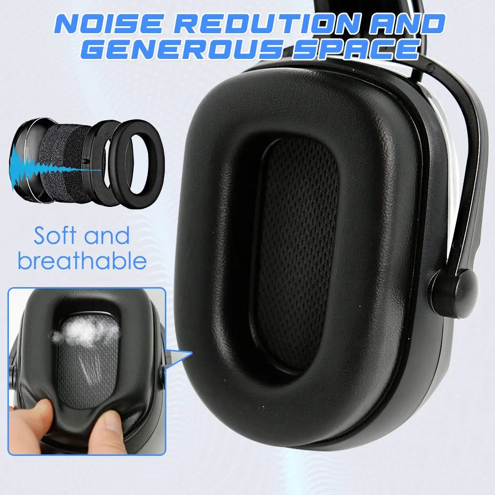 Safety Helmet With Bluetooth Earmuffs Double Visors Reflective Stickers by Snagg A Safety Helmet