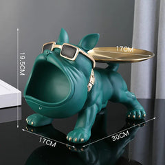 Bulldog Resin Figurine with Storage Compartment by Snagg A Sculpture