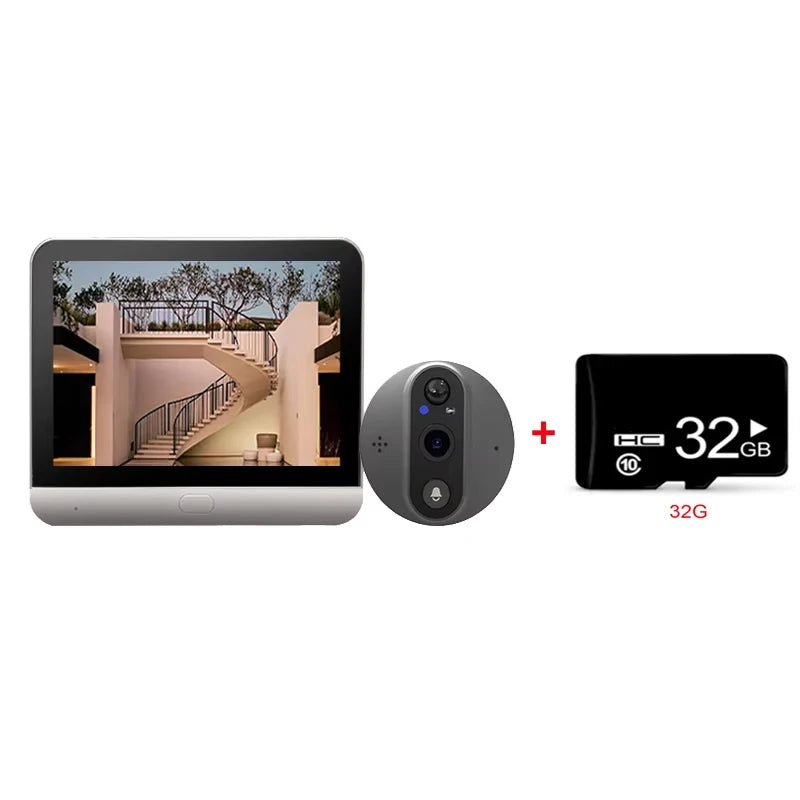 3MP Smart Peephole Doorbell 4.3″ Screen with PIR Motion Detection by Snagg A Doorbell Camera