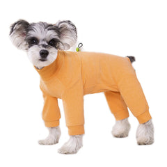 Velvet Dog Pyjamas – Soft Warm High-Neck Jumpsuit with Long Sleeves for Small Dogs