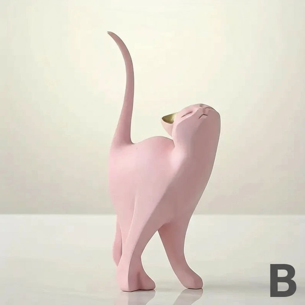 Golden Cat Couple Figurines by Snagg A Sculpture