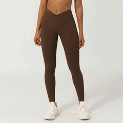 Women's Cross Waist Push-Up Yoga Leggings | High Waist Quick-Dry Gym Jogging Workout Tights