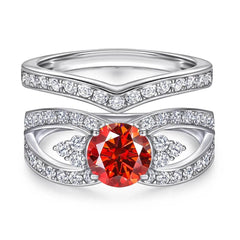 1ct Green Moissanite Double Ring - SnaggIt