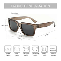 Retro Rectangle Polarized Sunglasses by Snagg It Sunglasses