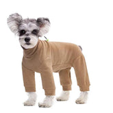 Velvet Dog Pyjamas – Soft Warm High-Neck Jumpsuit with Long Sleeves for Small Dogs