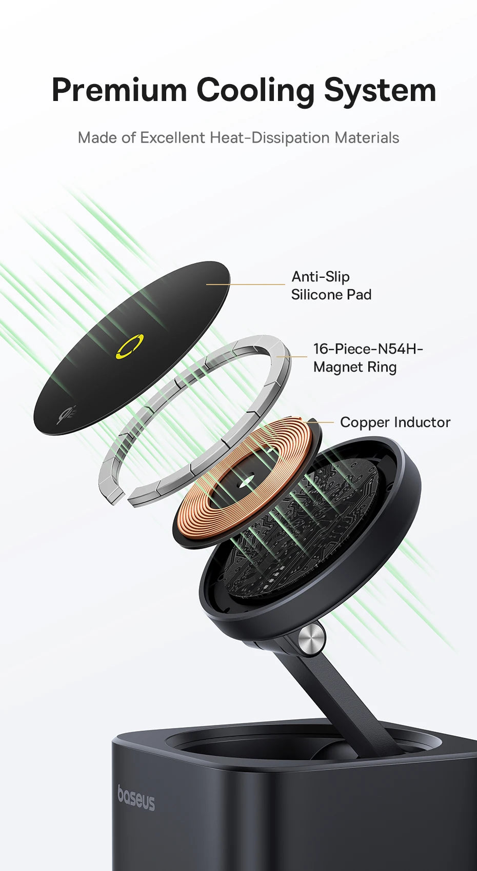 Magnetic Wireless Charger Qi2 15W for iPhone by Snagg A Charging Station