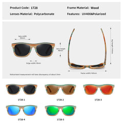 Natural Color Bamboo & Wood Sunglasses by Snagg It Sunglasses