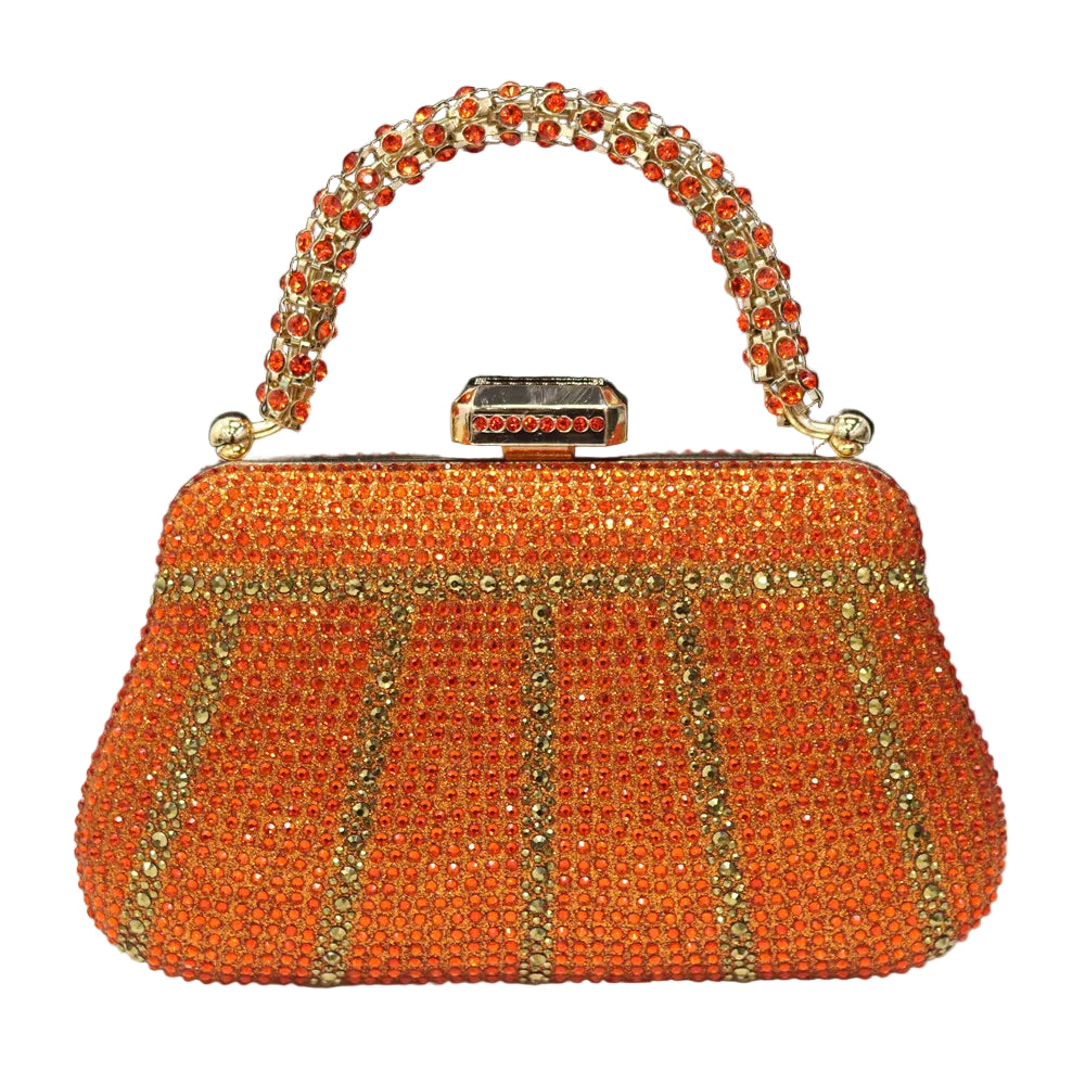 Exquisite Rhinestone Handle Evening Bag by Snagg It Purses