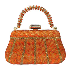 Exquisite Rhinestone Handle Evening Bag by Snagg It Purses