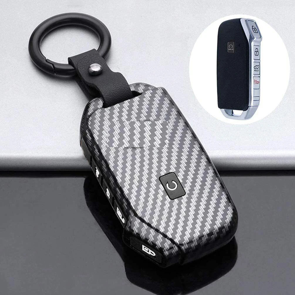 5 Bottons Carbon Fiber ABS Car Key Cover by Snagg A Key Cover