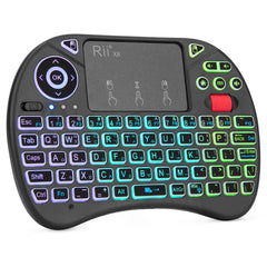 X8 Mini 2.4GHz Wireless Keyboard - 8 Color RGB Backlit & Multimedia Controller