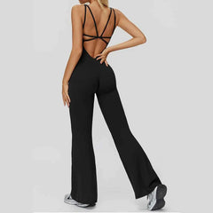 Women's Push-Up Sports Jumpsuit | Gym Tracksuit Yoga Suit Fitness Romper Stretch Bodysuit Activewear