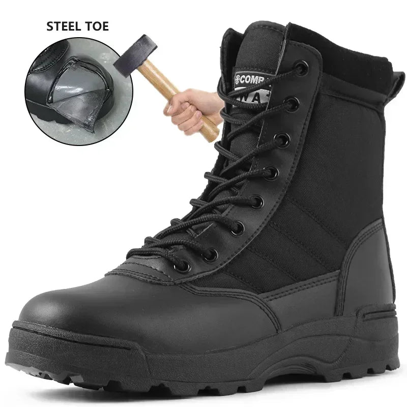 Men’s Steel Toe Tactical Work Boots by Snagg A Shoes