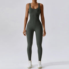 Women's Seamless One-Piece Yoga Suit | Push-Up Belly Tightening Dance Fitness Workout Bodysuit