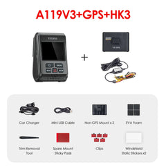 2K Quad HD+ Buffered Parking Dash Cam | Super Night Vision & GPS Logger