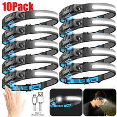 LED Sensor Headlamp Built-in Battery 270°Bright Beam by Snagg A Headlamp