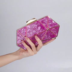 Luxury Acrylic Rhombus Evening Clutch by Snagg It Purses