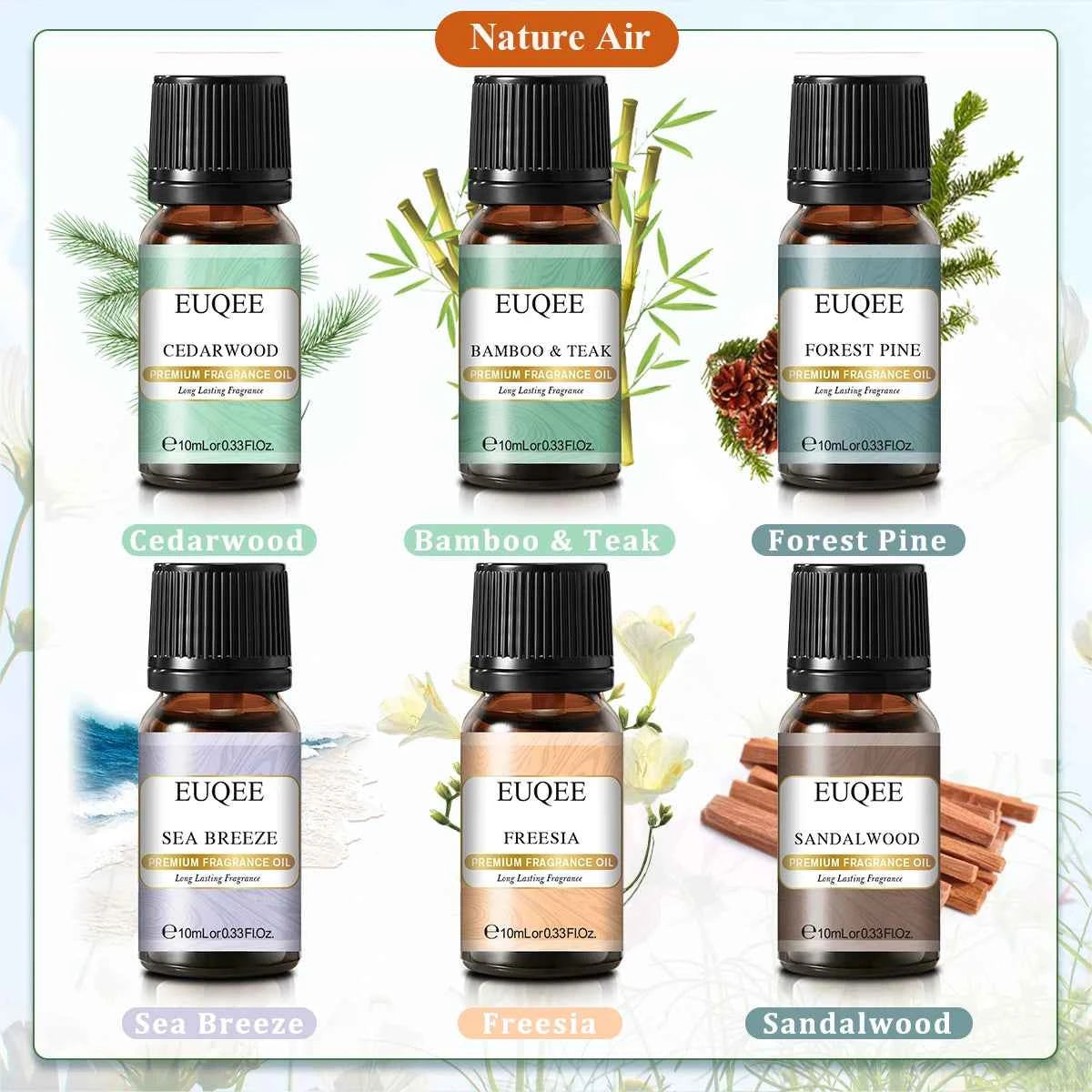 6 Piece Fragrance Oil Collection – Premium 10ml Aroma Diffusion Set for Home & Crafting