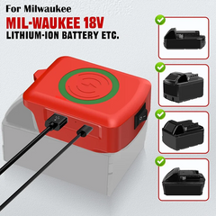 3 in 1 Multi Platform Wireless Charging Hub | 15W Fast-Charging Power Bank for 18V Battery Platforms