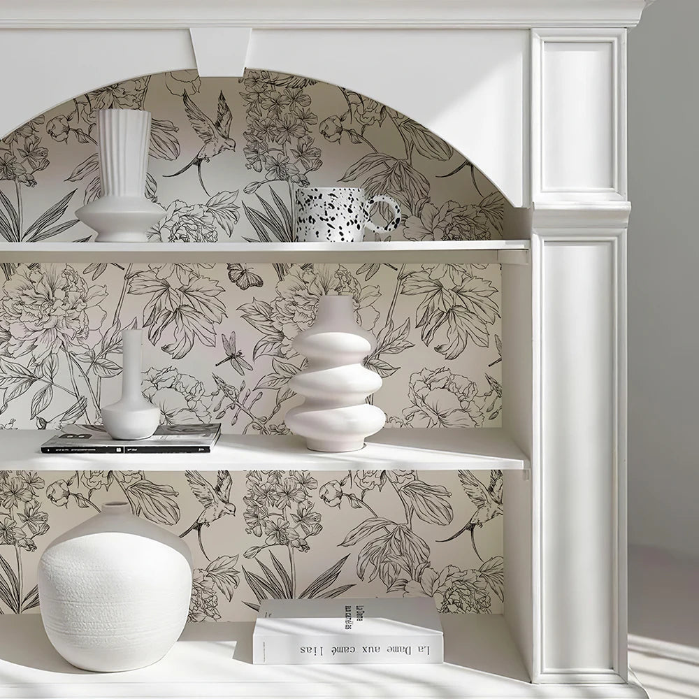 Floral Modern Waterproof Wallpaper by Snagg A Wallpaper