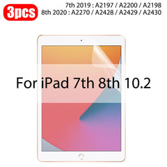 3 Pack Paper-Feel Screen Protector for iPad – Matte PET Writing & Drawing Film (No Glass)