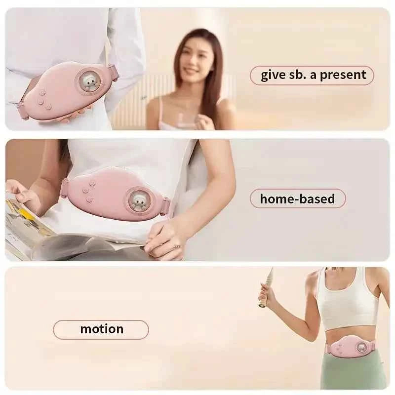 Waist Heating Massager Belt – Abdominal Warm Therapy for Menstrual Pain & Fatigue Relief