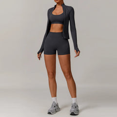 Women's 2/3-Piece Seamless Yoga Tracksuit | Gym Sports Bra & Leggings Fitness Set Sportswear