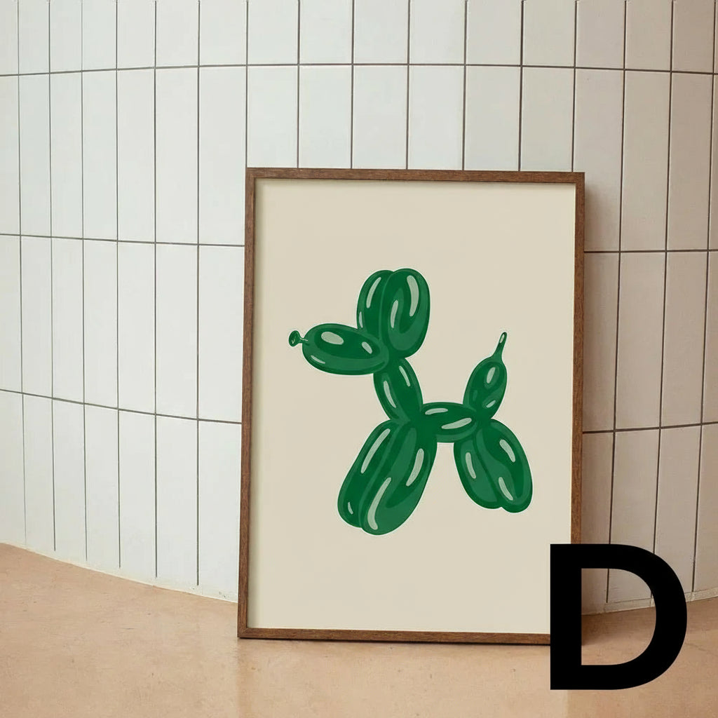 Modern Preppy Balloon Dog Canvas Print by Snagg A Print