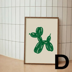 Modern Preppy Balloon Dog Canvas Print by Snagg A Print