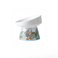 Ceramic Cat Bowl Feeder with Raised Stand - SnaggIt