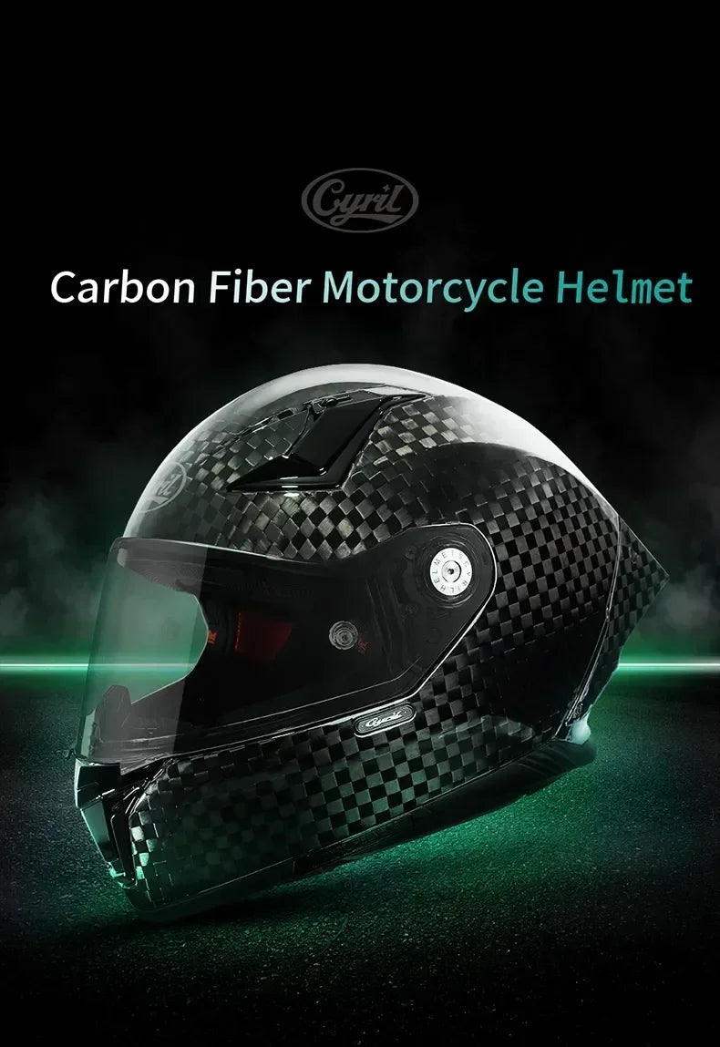 Carbon Fiber Pattern Full Face Motorcycle Helmet by Snagg A Motorcycle Helmet