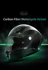 Carbon Fiber Pattern Full Face Motorcycle Helmet by Snagg A Motorcycle Helmet
