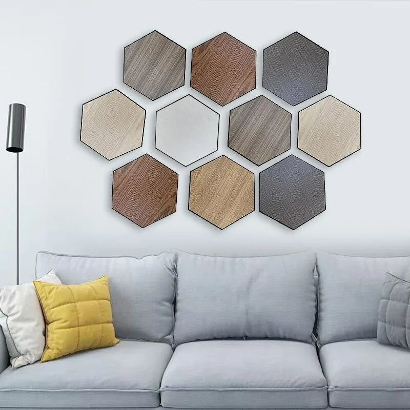 10 PCS Wood Grain Wall Stickers by SnaggIt