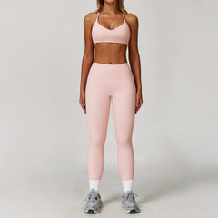 Women's 2/3-Piece Long Sleeve Yoga Suit | Sports Bra Running Workout Gym Tracksuit Athletic Wear
