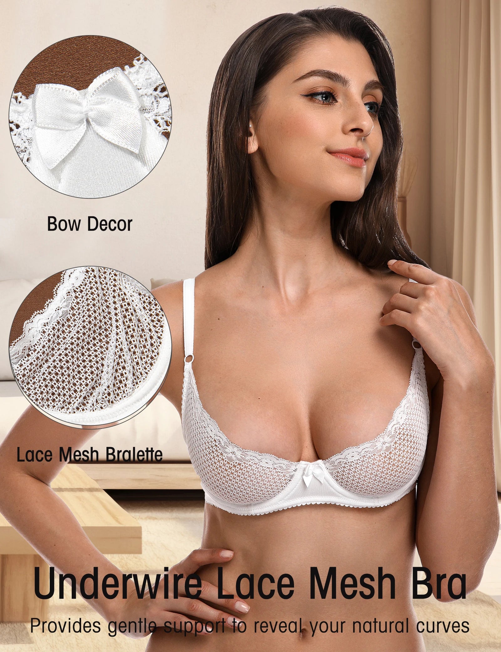 Women’s Sheer Lace Bralette by Snagg A Bra