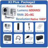 Smart Projector HY300 Plus Android LED Projector with 4K Support by Snagg A Projector