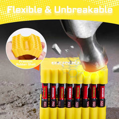 33PCS Impact Screwdriver Bits Set, 2” Magnetic (PH/SQ/Torx/Hex/Slotted) S2 Steel Bits with Bit Holder & Soft Base