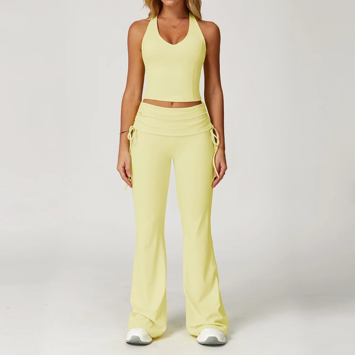 Women's 2-Piece Yoga Set | High Waist Leggings & Sports Bra Workout Tracksuit Gym Activewear