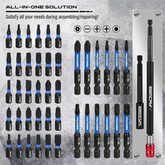 80 Pcs Premium Magnetic Impact Nut Driver Set – Metric & SAE with Socket Adapters, Bit Holder, Wing Nut Driver & Power Bits