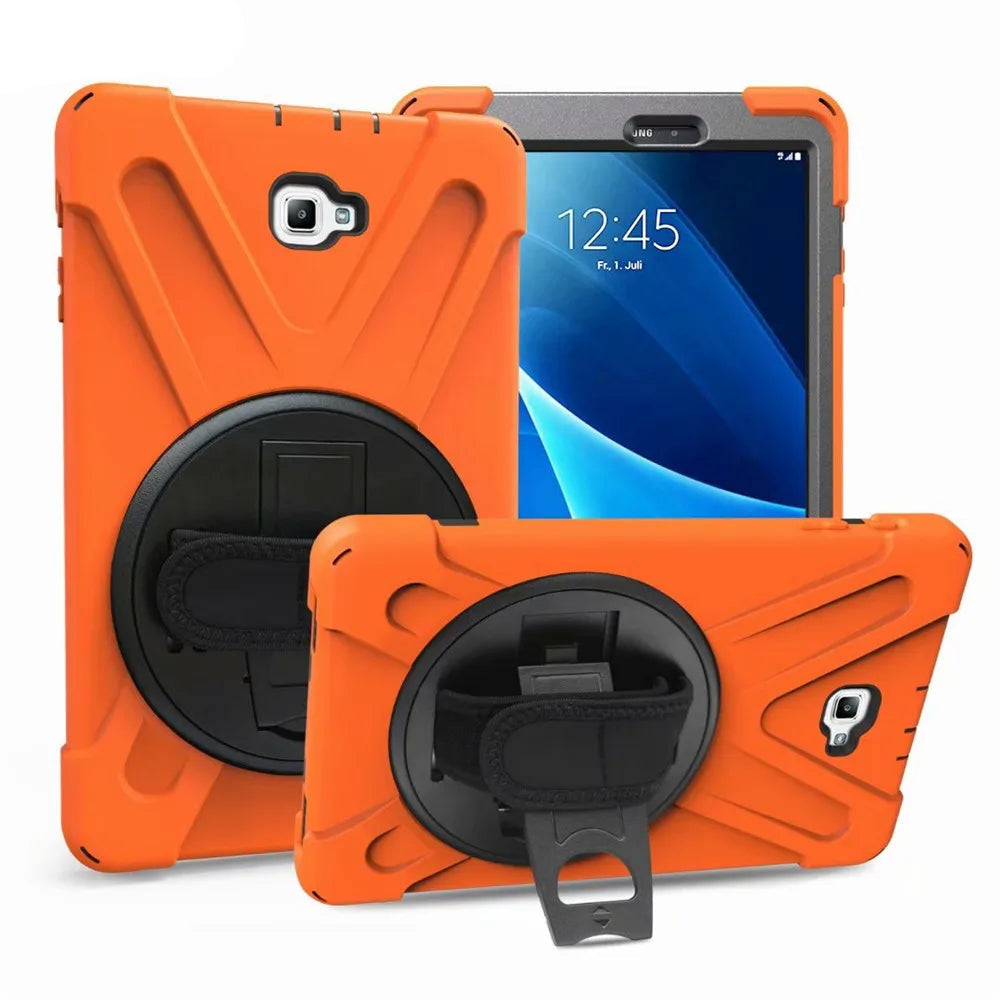 Kids Rotation Hand Strap Stand Armor Case For Samsung Tab A6 10.1 2016 SM-T580 SM-T585 S Pen SM-P580 P585 by Snagg A Tab Case