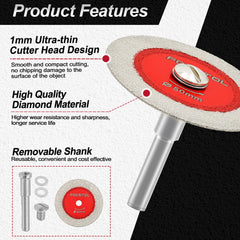 Mini Brazed Cutting Disc Saw Blade | Glass Jade Crystal Tile Marble Round Shank CE Certified 30–50mm