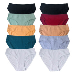 10-Pack Women’s Low-Waist Cotton Panties - SnaggIt