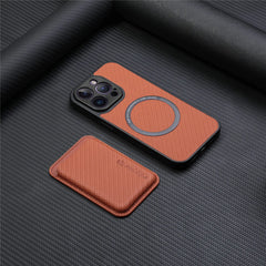 Carbon Fiber Style PU Leather MagSafe Case for iPhone 17 Air / Series (LM2) by Snagg A Phone Case