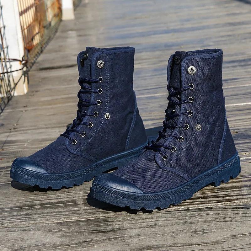 Men’s Fashion Canvas High-Top Sneakers by Snagg A Shoes