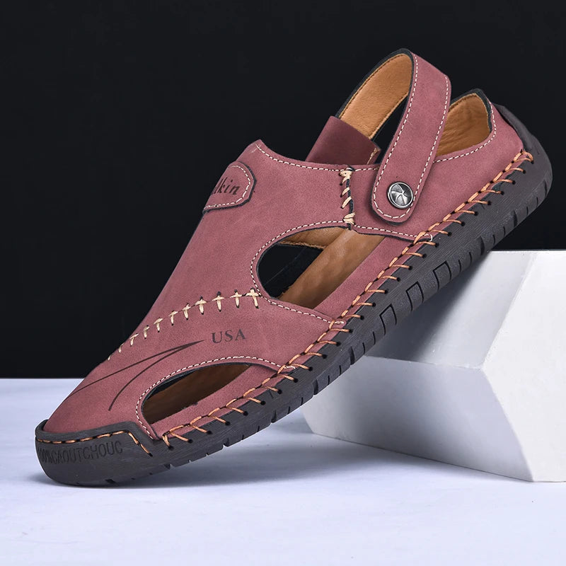 Handmade Men’s Leather Sandals by Snagg A Slipper