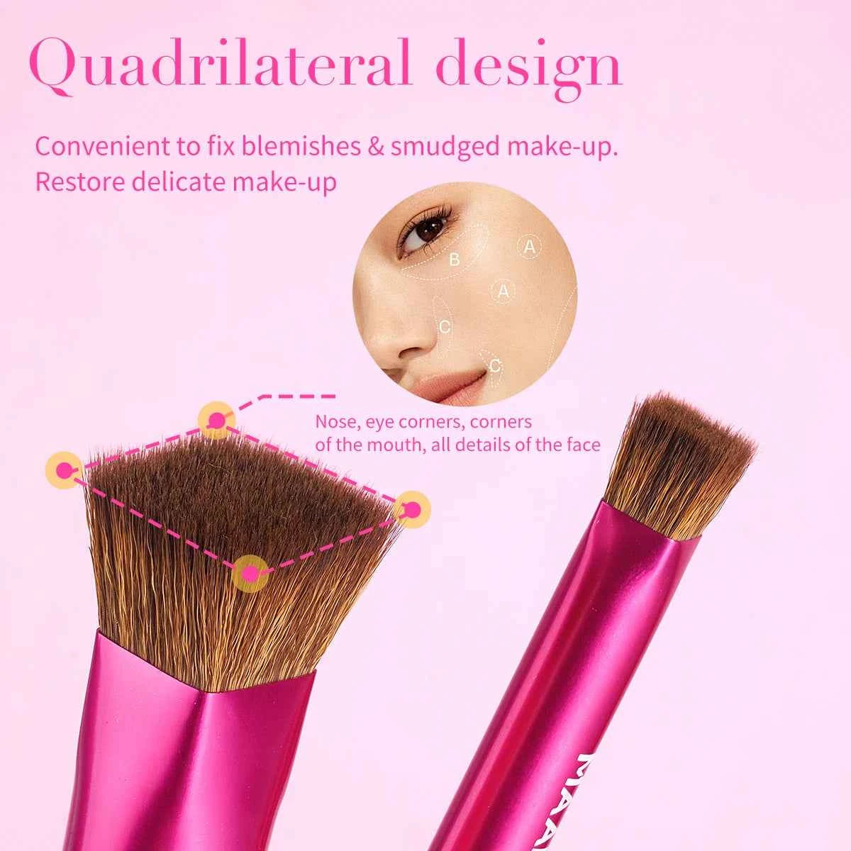 21 Pcs Magic Pink Professional Makeup Brush Set – Full Collection for Face & Eyes