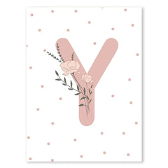 Pink Butterfly And Letters Wall Art by Snagg A Print