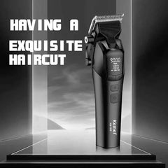 Professional 10W Barber Edition Digital Hair Clipper – 4600mAh High Capacity Cordless System with Variable RPM