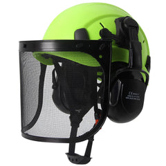 Forestry Safety Helmet With Earmuffs Face Shield by Snagg A Safety Helmet