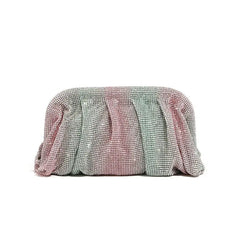 Shiny Rhinestone Crystal Fold Evening Clutch by Snagg It Purses